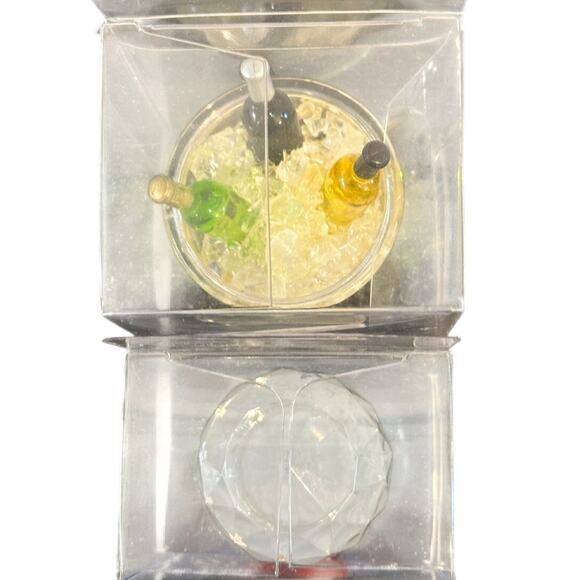 Acrylic Prodyne Gem Bottle Stoppers Ice Bucket & Faceted Prism-Set of 2 - Picture 9 of 10